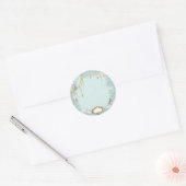 Marie Antoinette Rozen en Lace Stationery/Kaarten Ronde Sticker (Envelop)