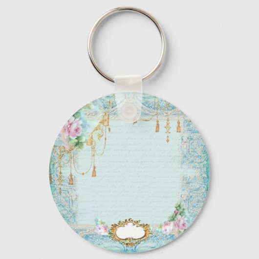 Marie Antoinette Rozen en Lace Stationery/Kaarten Sleutelhanger (Voorkant)