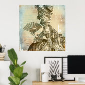 Marie Antoinette Sepia Parchment Lg. Poster afdruk (Thuiskantoor)