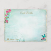 Marie Antoinette Shabby Chic Butterfly Briefkaart (Achterkant)