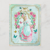 Marie Antoinette Shabby Chic Butterfly Briefkaart (Voorkant)
