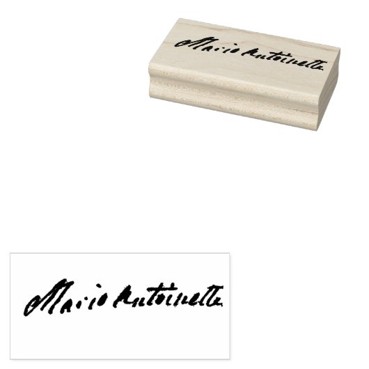 Marie Antoinette Signature Rubberstempel (Gestempeld)