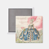 Marie Antoinette Square Magnet (Voorkant / Achterkant)