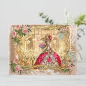 Marie Antoinette te Versailles in Pink Kaart (Staand voorkant)