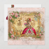 Marie Antoinette te Versailles in Pink Kaart (Voorkant / Achterkant)