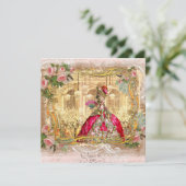 Marie Antoinette te Versailles in Pink Kaart (Staand voorkant)