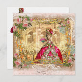 Marie Antoinette te Versailles in Pink Kaart (Voorkant / Achterkant)