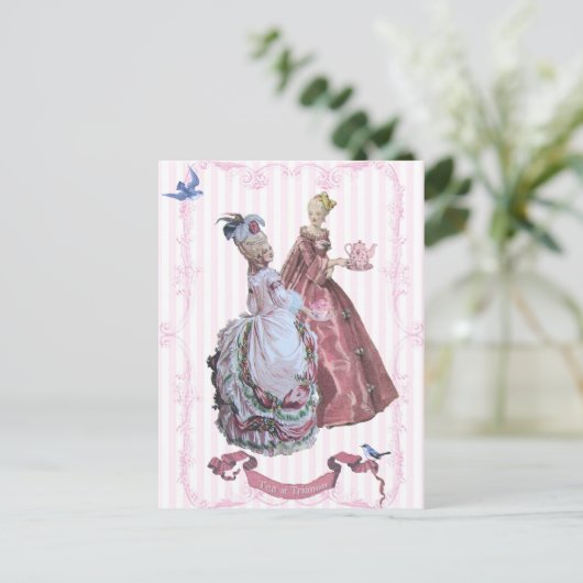 Marie Antoinette Tea bij Trianon Briefkaart (Staand voorkant)