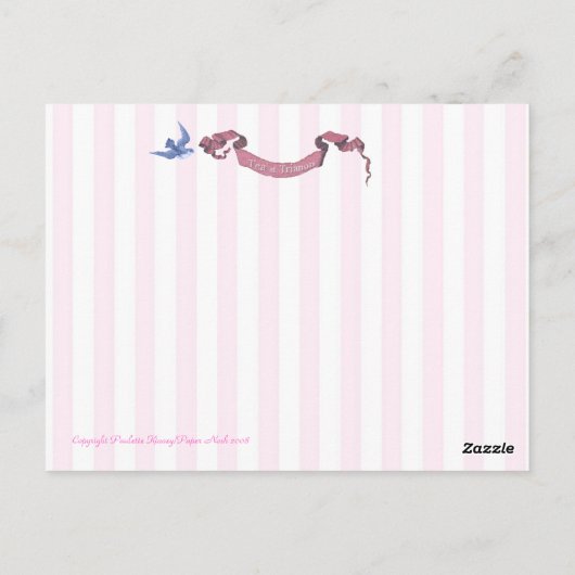 Marie Antoinette Tea bij Trianon Briefkaart (Achterkant)