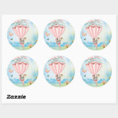 Marie Antoinette Tea in Versailles in een RozeBalo Ronde Sticker (Vel)