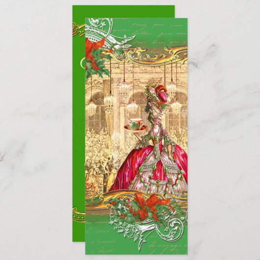 Marie Antoinette Tea Kaart (Voorkant / Achterkant)