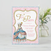 Marie Antoinette Tea Party Kaart (Staand voorkant)