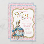 Marie Antoinette Tea Party Kaart (Voorkant / Achterkant)