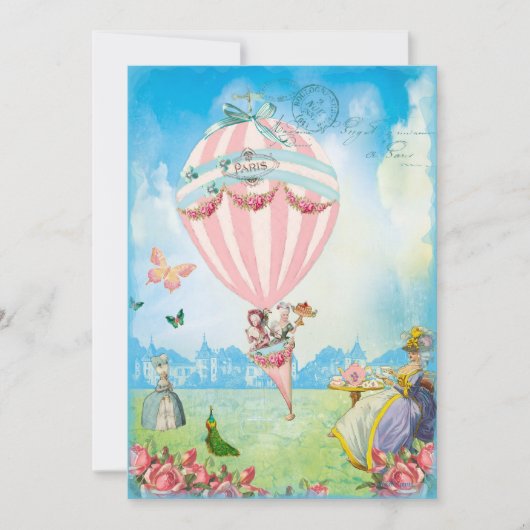 Marie Antoinette Tea van Versailles Lawn Party Kaart (Voorkant)