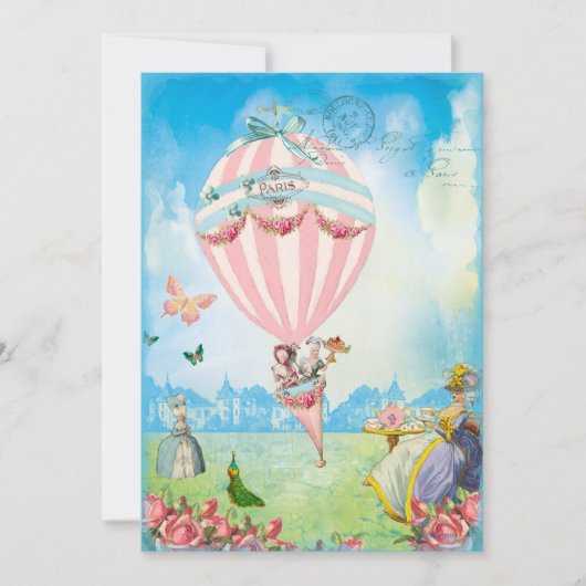 Marie Antoinette Tea van Versailles Lawn Party Kaart (Voorkant)