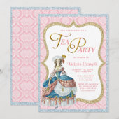 Marie Antoinette Theepartij Kaart (Voorkant / Achterkant)