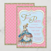 Marie Antoinette Theepartij Kaart (Voorkant / Achterkant)