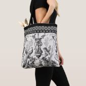 Marie Antoinette Toile de Jouy black tote bag (Dichtbij)