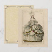 Marie Antoinette ~ Uitnodigingen (Voorkant / Achterkant)