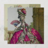 Marie Antoinette ~ Uitnodigingen / RSVP (Voorkant / Achterkant)