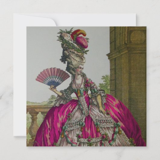 Marie Antoinette ~ Uitnodigingen / RSVP (Voorkant)