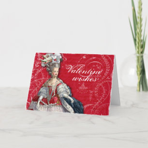 Marie Antoinette Valentijn bloeit Feestdagen Kaart