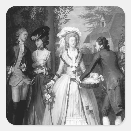 Marie-Antoinette van Habsbourg-Lorraine Vierkante Sticker (Voorkant)