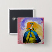 Marie Antoinette van Michael Moffa Vierkante Button 5,1 Cm (Voorkant /achterkant)