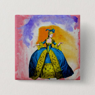 Marie Antoinette van Michael Moffa Vierkante Button 5,1 Cm