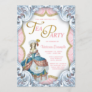 Marie Antoinette Verjaardag Tea Party Kaart