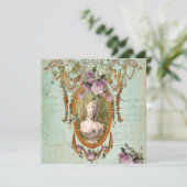 Marie Antoinette Versailles Ancient Gardens Square Kaart (Staand voorkant)