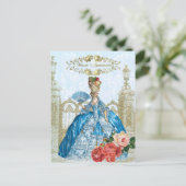 Marie Antoinette Versailles Blauw Briefkaart (Staand voorkant)