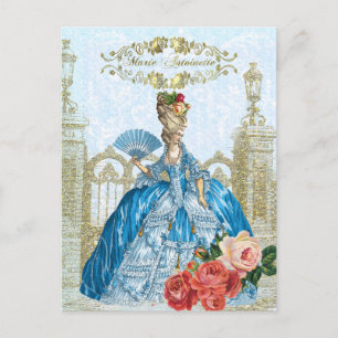 Marie Antoinette Versailles Blauw Briefkaart
