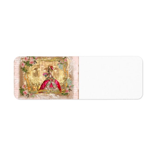 Marie Antoinette Versailles Feest in Roze Etiket (Voorkant)