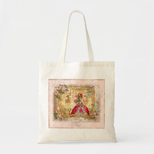 Marie Antoinette Versailles Party Pink Roses Bag Tote Bag (Voorkant)