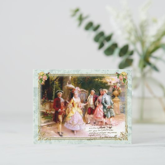 Marie Antoinette Versailles Tuin Briefkaart (Staand voorkant)