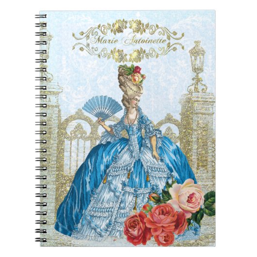 Marie Antoinette Verseilles Blue notebook Notitieboek (Voorkant)