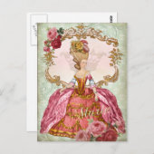 Marie Antoinette Verseilles Queen Briefkaart (Voorkant / Achterkant)