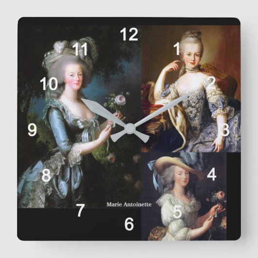 Marie Antoinette Vierkante Klok (Voorkant)