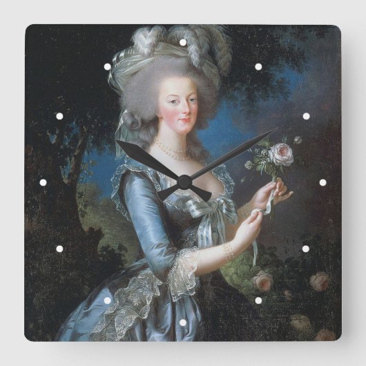 Marie Antoinette Vierkante Klok (Voorkant)
