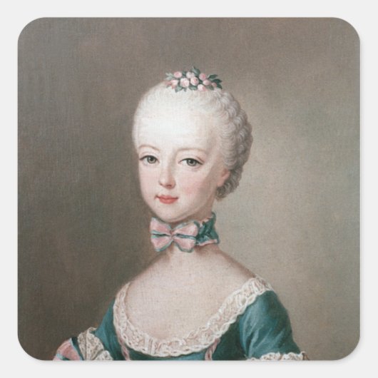 Marie Antoinette Vierkante Sticker (Voorkant)