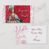 Marie Antoinette Visitekaartjes met kerstcadeaus (Voorkant / Achterkant)