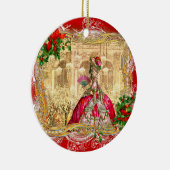 Marie Antoinette voor Kerstmis te Versailles Keramisch Ornament (Rechts)