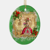 Marie Antoinette voor Kerstmis te Versailles Keramisch Ornament (Rechts)