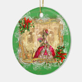 Marie Antoinette voor Kerstmis te Versailles Keramisch Ornament (Links)