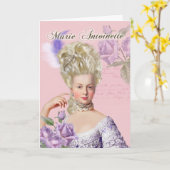 Marie Antoinette Wenskaart Lavendel Roos Kaart (Gele Bloem)