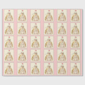 Marie Antoinette White Poodle Cadeaupapier (Vlak)