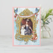 Marie Antoinette & White Poodle Kaart (Staand voorkant)