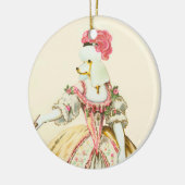 Marie Antoinette White Poodle-kerstversiering Keramisch Ornament (Links)
