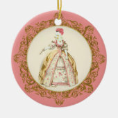 Marie Antoinette White Poodle Ornament (Voorkant)
